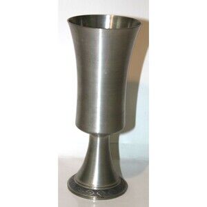 Aksel Holmsen Pewter Chalice Goblet 7" Norway Scandinavian Drinkware Vintage